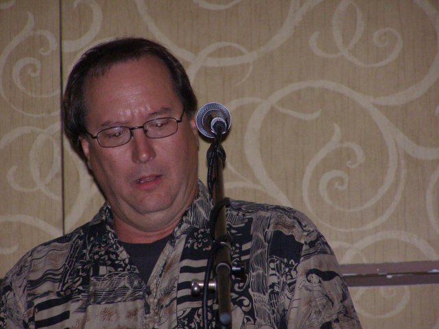 Bill Burchell, keyboard, performing on Wednesday, Aug. 8, 2007